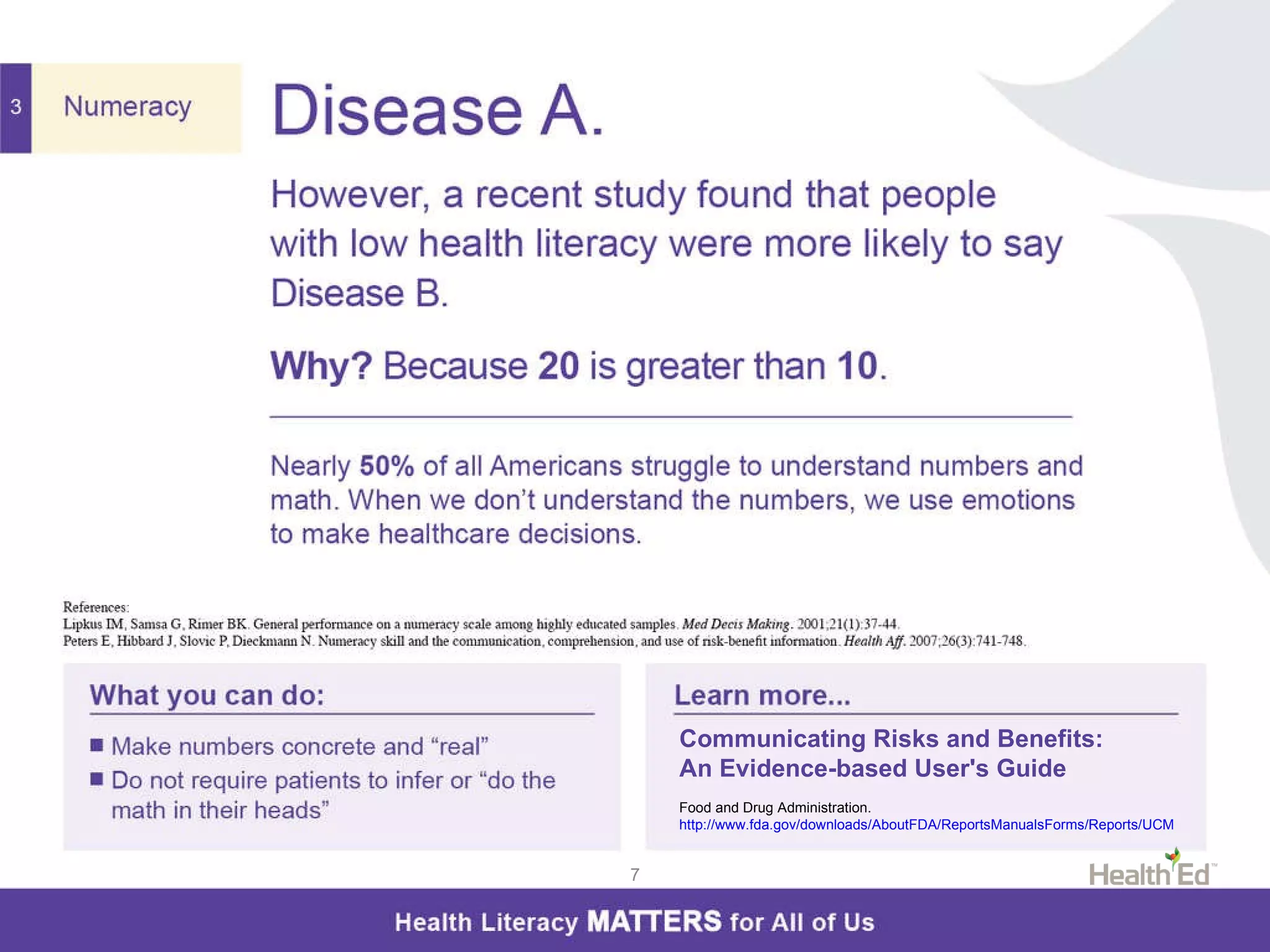 Low health literacy? Take our quiz
