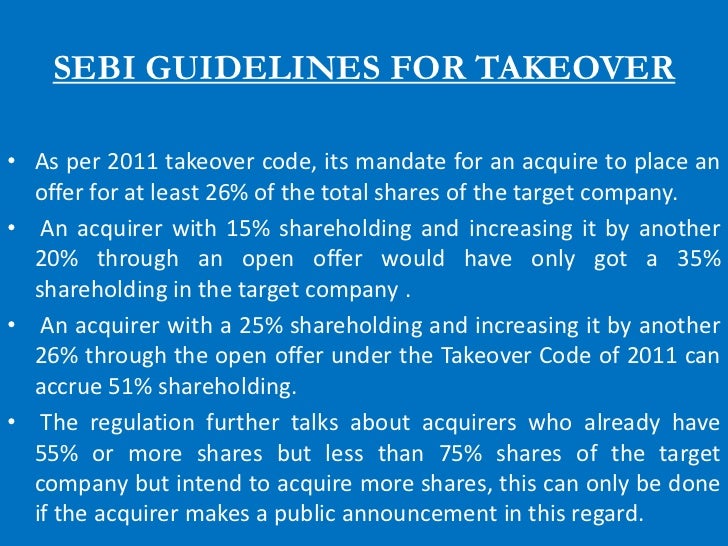 Takeover of Companies