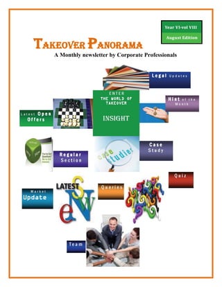 TAKEOVER PANORAMA
   A Monthly newsletter by Corporate Professionals
 