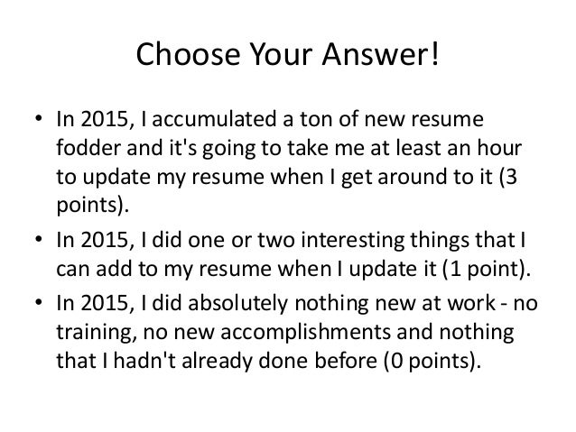 question one resume fodder resume
