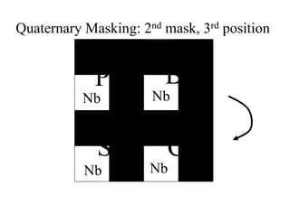 BaPb
Sr Ca
Ba
Nb
Nb Nb
Nb
Quaternary Masking: 2nd mask, 3rd position
 