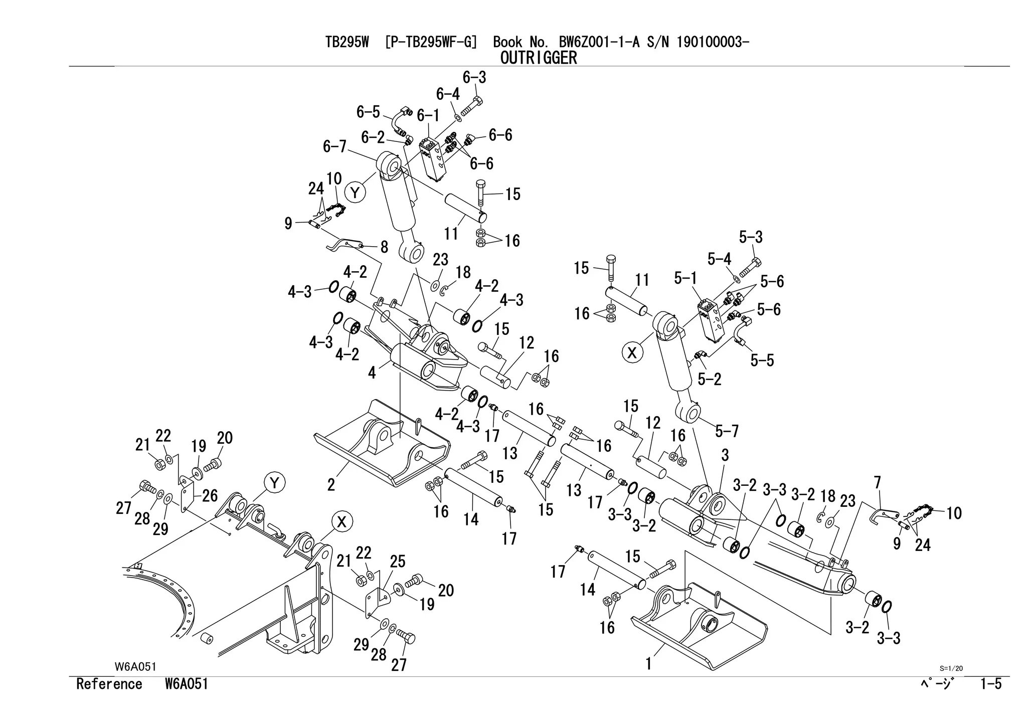 Takeuchi tb295 w hydraulic excavator parts catalogue manual