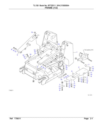 Takeuchi tl150 crawler loader parts catalogue manual (serial no ...