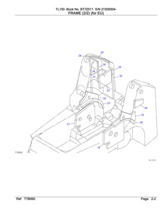 Takeuchi tl150 crawler loader parts catalogue manual (serial no ...