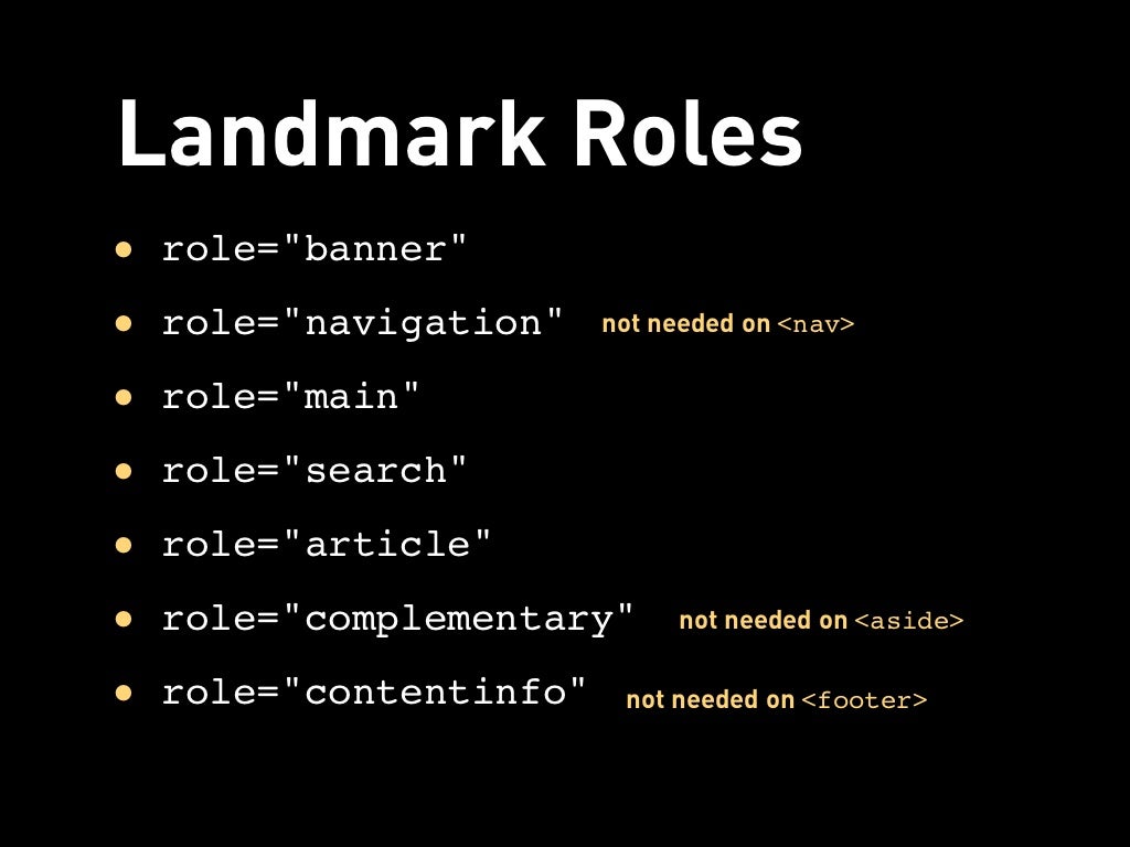 Adding Roles HTML5