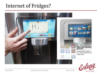 Internet of Fridges?

22/03/2013

Erlang Factory SF Bay 2013

Slide 7 of 46

 
