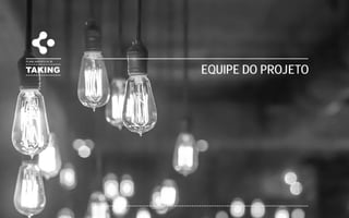 2ª Sem 3ª Sem 4ª Sem 5ª Sem 6ª Sem 7ª Sem 8ª Sem
TAKING
O cronograma foi desenhado com foco na
produtividade do processo e sincronia entre
atividades e produtos finais e considerando
a conveniência de
PLANO DE EXECUÇÃO
Fases
Kick Off
Análise dos Processos de Analise e
Repporting
Identificação dos requisitos de negócio
Identificação dos requisitos técnicos
Levantamento de Dados ( Matriz
Semântica )
Mapeamento dos dados nas fontes
Desenho da Arquitetura de Dados do
Repositório
Desenvolvimento do Plano de
Implementação
1ª Sem
CRONOGRAMA agenda dos executivos da Empresa, sendo
possível aumentar o prazo, caso não
tenhamos a frequência de reuniões
necessária com esses profissionais.
 