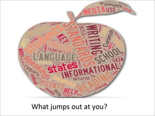 What	
 jumps	
 out	
 at	
 you?	
 	
 
 