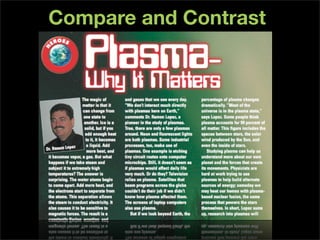 Compare and Contrast
 