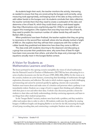 Taking Action Implementing Effective Mathematics Teaching Practices in ...