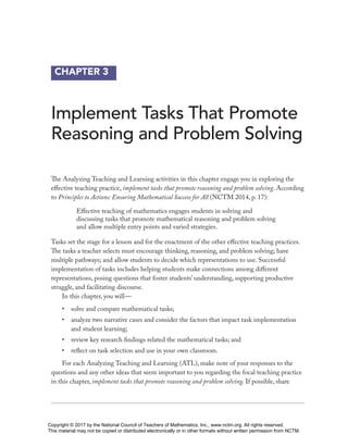 Taking Action Implementing Effective Mathematics Teaching Practices in ...