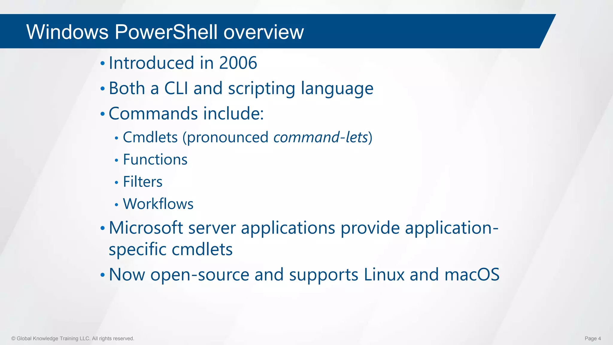 Taking Advantage of Microsoft PowerShell | PPTX
