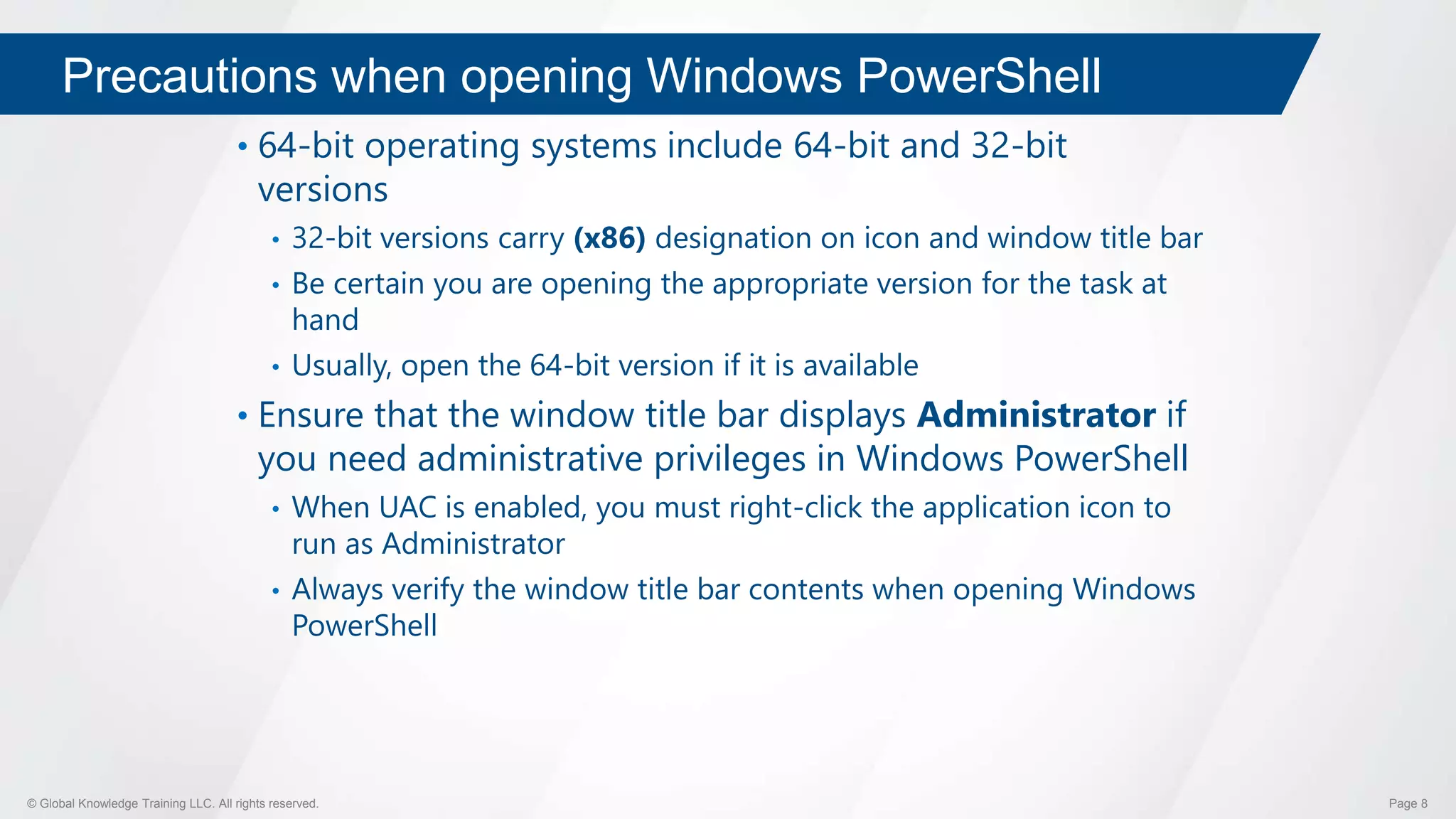 Taking Advantage of Microsoft PowerShell | PPTX