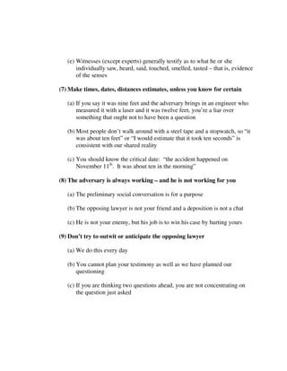Deposition Checklist.pdf Deposition Preparation by Colin E. Kaufman | PDF