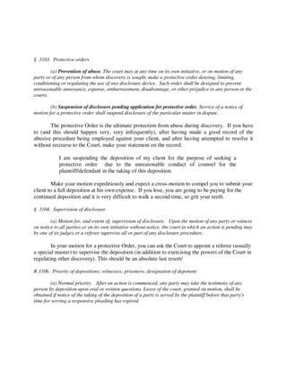 Deposition Checklist.pdf Deposition Preparation by Colin E. Kaufman | PDF
