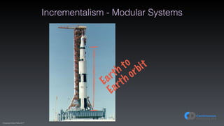 (C)opyright Dave Farley 2017
Incrementalism - Modular Systems
Earth to
Earth orbit
 