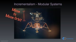 (C)opyright Dave Farley 2017
Incrementalism - Modular Systems
Moon
toMoon Orbit
 