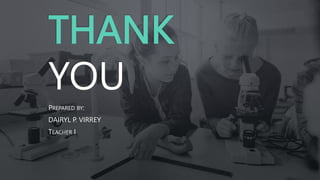 THANK
YOU
PREPARED BY:
DAIRYL P. VIRREY
TEACHER I
 
