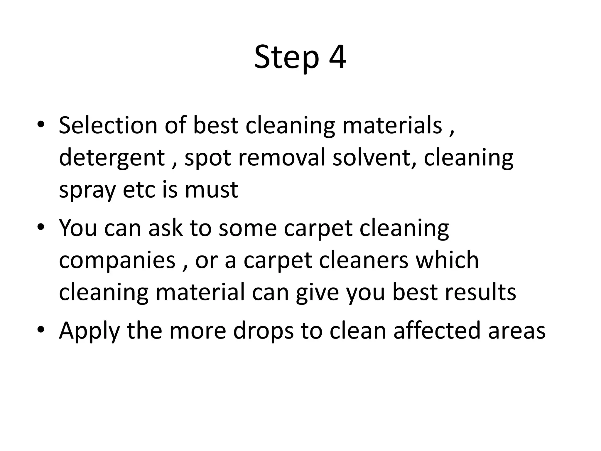 Taking care of your carpet