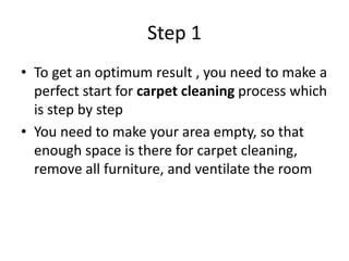 Taking care of your carpet | PPTX