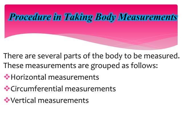 Taking Clients Body Measurement | PPTX
