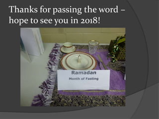 Thanks for passing the word –
hope to see you in 2018!
 