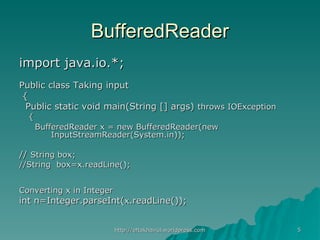 Taking User Input in Java | PPT