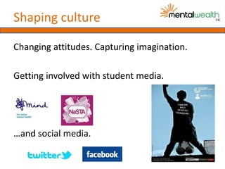 Shaping culture

Changing attitudes. Capturing imagination.

Getting involved with student media.




…and social media.
 