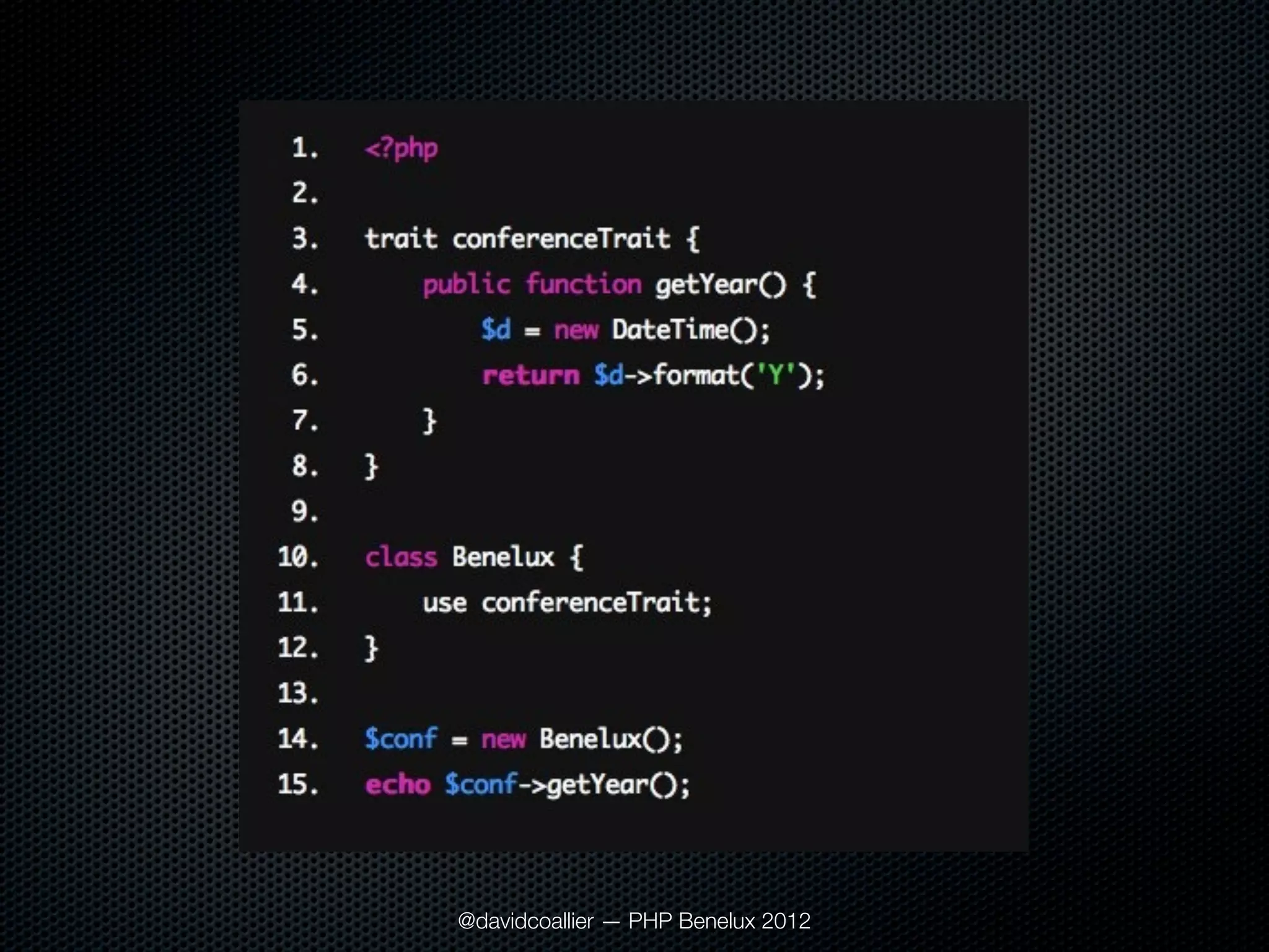 @davidcoallier — PHP Benelux 2012
 
