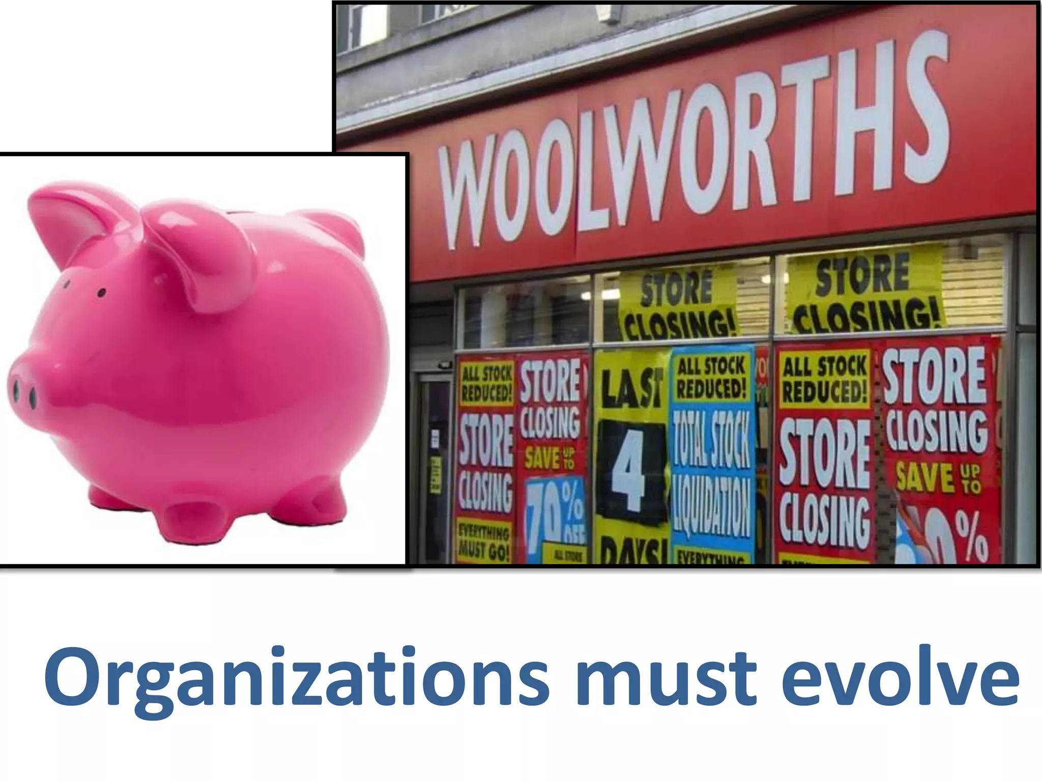 Organizations must evolve