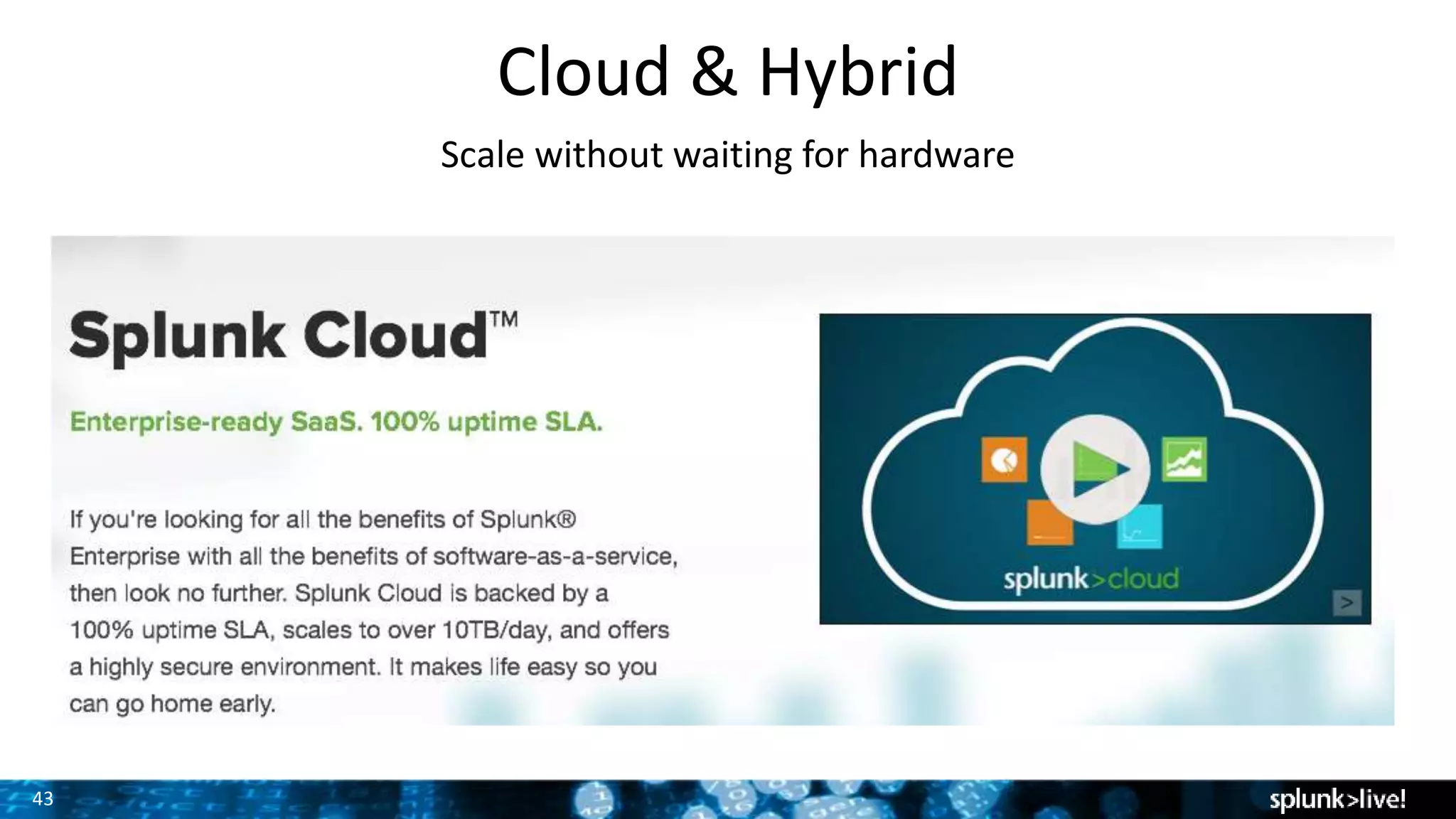 43
Cloud & Hybrid
Scale without waiting for hardware
 