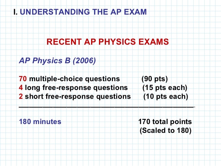 taking the ap physics b exam 2004 ap physics b free response form b