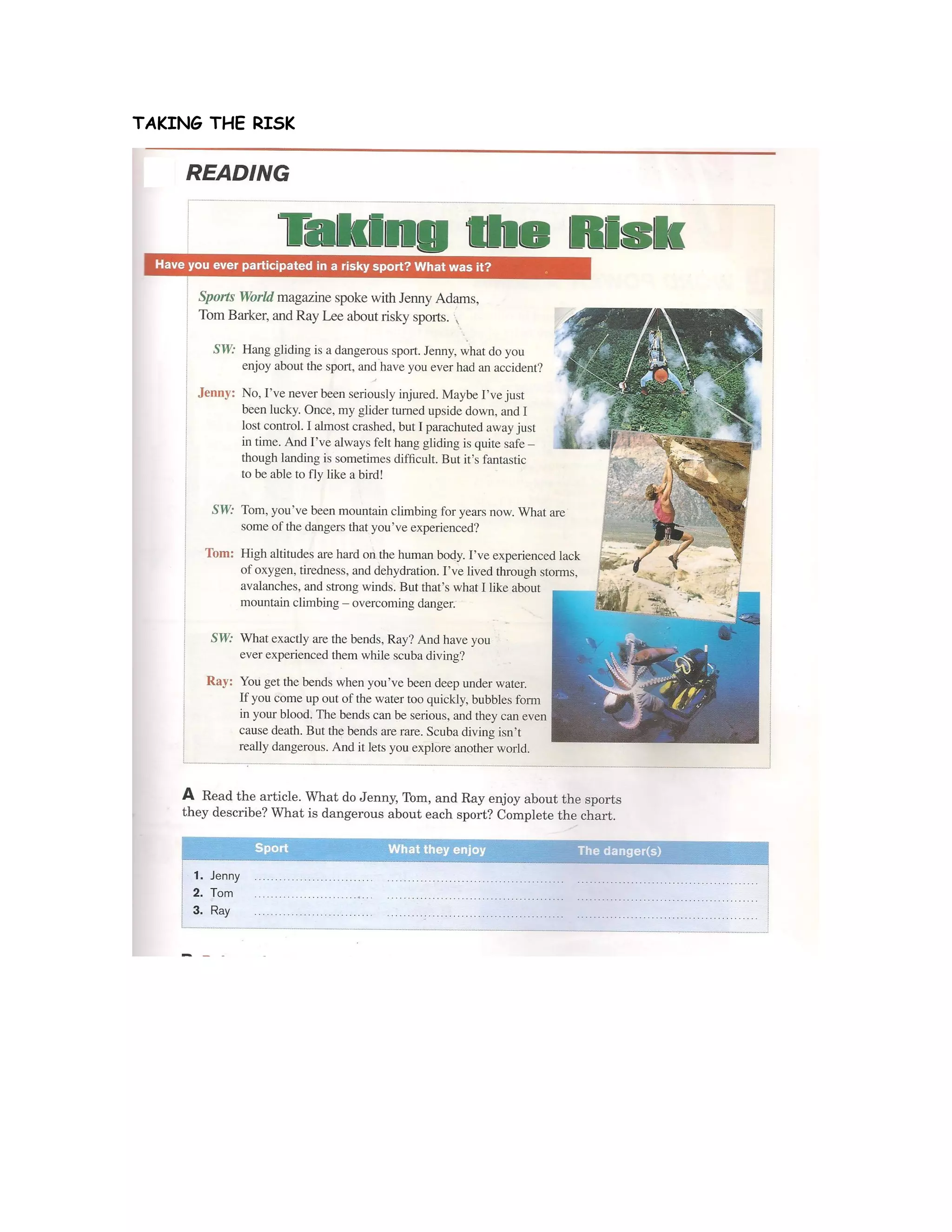 Taking The Risks Samples Taking the Risk | DOC