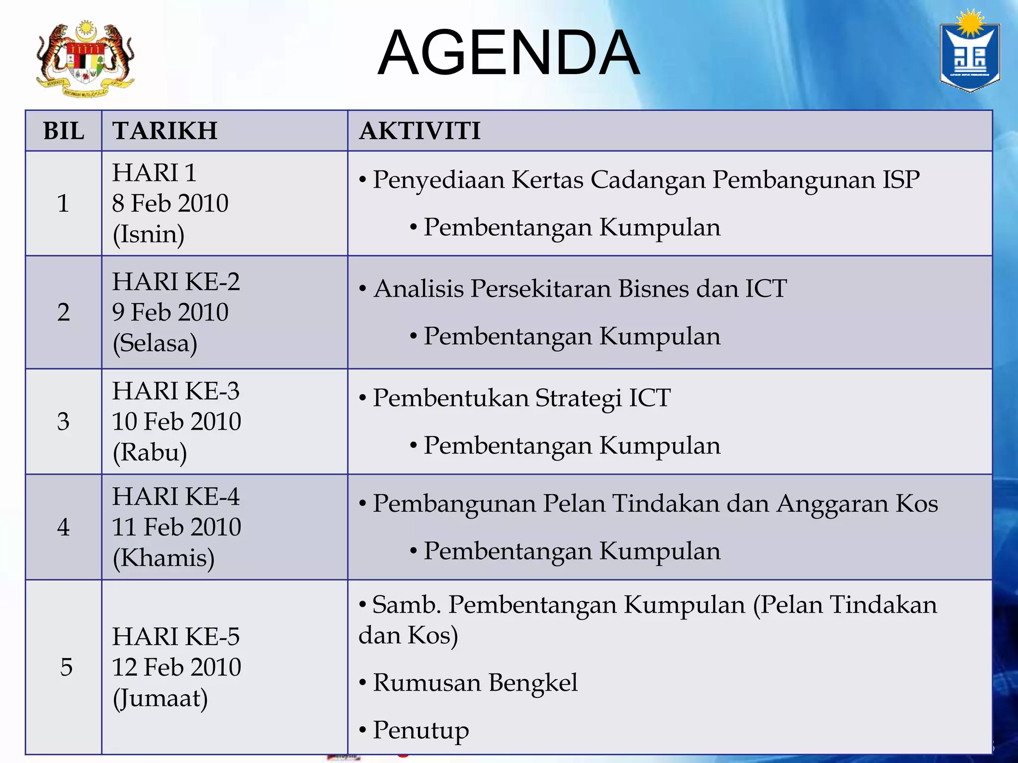 AGENDA
