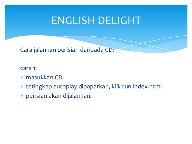 Taklimat Instalasi Cd
