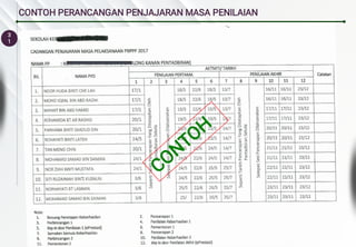 3
1
CONTOH PERANCANGAN PENJAJARAN MASA PENILAIAN
CONTOH
 