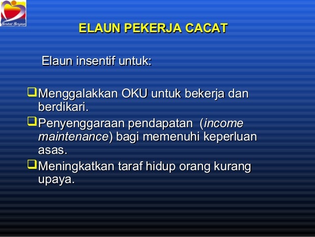 Taklimat Pendaftaran OKU Taklimat Pendaftaran OKU