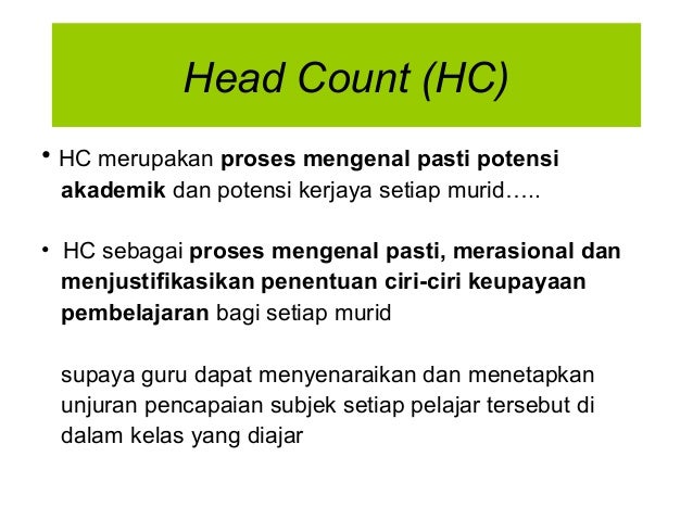 Taklimat Profil Akademik Headcount 2013