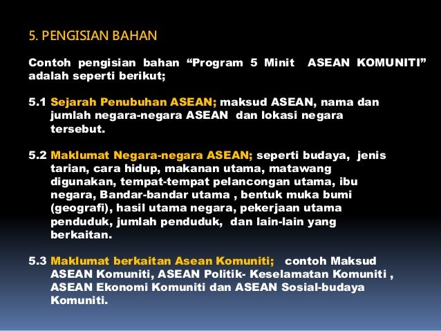 Taklimat program komuniti asean bpsh