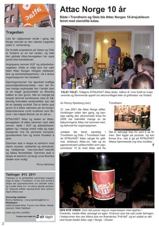 Attac Norge 10 år
                                                          Både i Trondheim og Oslo ble Attac Norges 10-å...