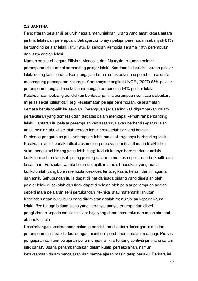 Takrifan Ketaksamaan Peluang Pendidikan Dalam Konteks Malaysia