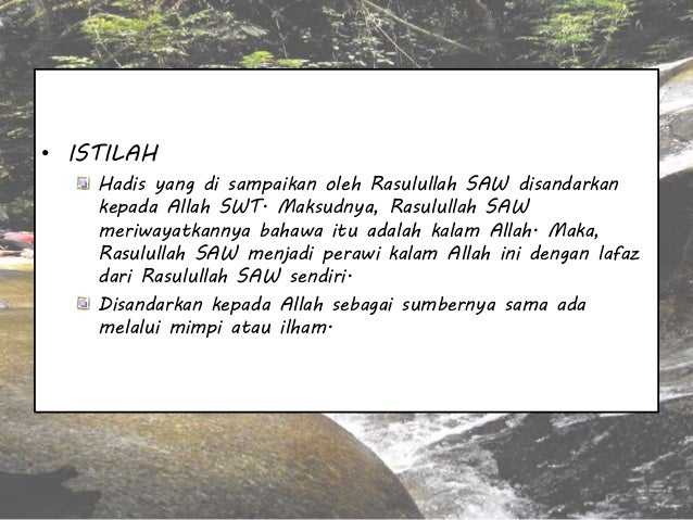 Hadis Nabawi Hadis Qudsi