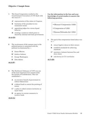Taks Questions TAKs Booklet | PDF