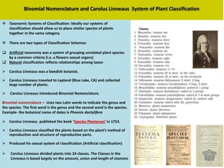 Linneaus Classification Example Comprehensive Principles and Practices of Plant Taxonomy and ...