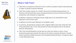 Tact Time Animation Introduction to Takt time - January 2017 | PPTX