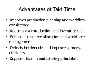 takt time calculation using formula and calculation | PPTX