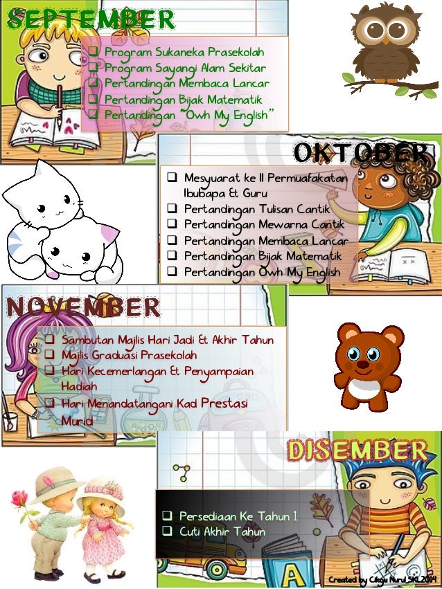 Takwim Aktiviti Prasekolah