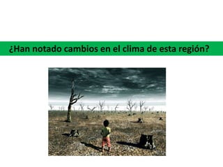 ¿Han notado cambios en el clima de esta región?
 