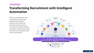 Full Stack AI Recruitment Platform for Faster & Smarter Hiring | PPTX
