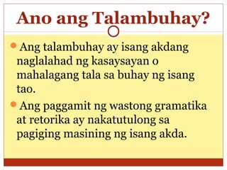 Pagsulat ng Malikhaing Di Piksyon na Talambuhay | PPT